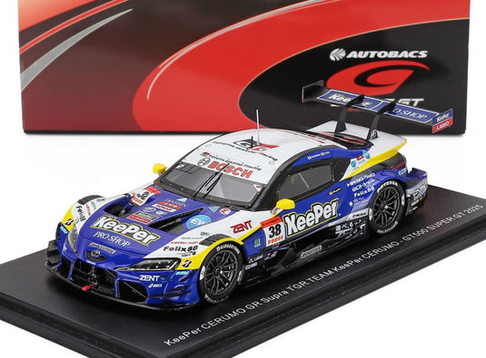 TOYOTA スープラ GR TEAM KEEPER CERUMO N 38 GT500 SUPER GT 2025 石浦宏明 大湯都史樹 / Spark 1/43 ミニカー