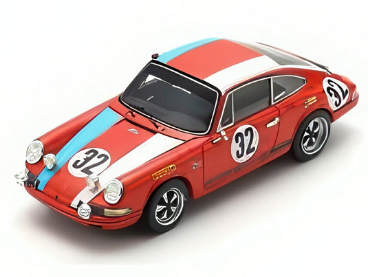 【予約】PORSCHE 911L クーペ No.32 1968 スパ24時間 優勝 レッド ホワイト ブルー/ Spark 1/43 ミニカー