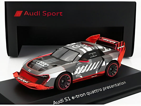 AUDI S1 E-TRON クワトロ N 0 プレゼンテーション 2023 シルバー レッド ブラック/ Spark 1/43 ミニカー