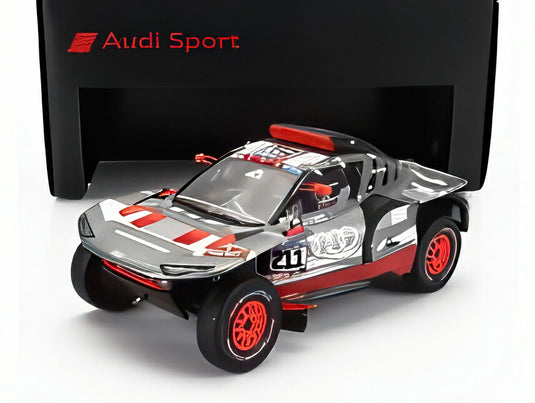 アウディ - Q E-TRON RS チームアウディスポーツ N211 ダカールラリー2023 マティアス・エクストローム - エミル・ベルクビスト - グレーシルバーブラック  / Spark 1/43 ミニカー