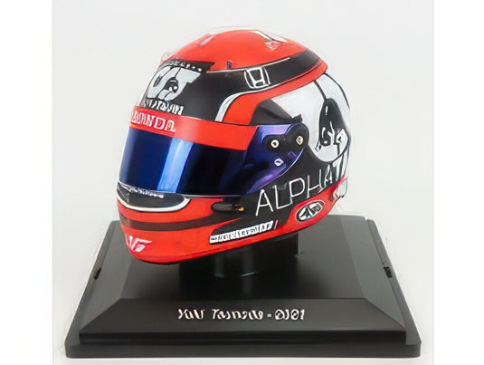 ARAI HELMET F1 CASCO HELMET AT02 HONDA RA620H TEAM ALPHA TAURI N 22 SEASON 2021 角田裕毅 RED BLUE WHITE/SPARK-MODEL 1/5ミニカー