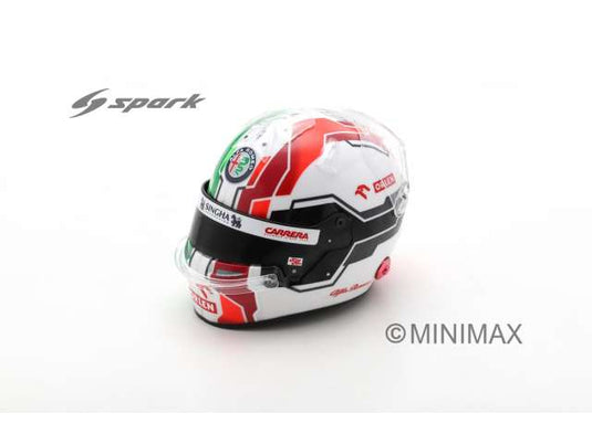 2021 ヘルメット アントニオ・ジョビナッツィ アルファロメオ F1 ホワイトレッド/Spark 1/5ミニカー