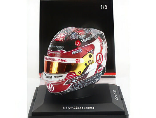 Bell ヘルメット F1 Haas Fw23 チーム Moneygram Haas 20 Monaco GP 2023 Kevin Magnussen 5HF100/ Spark 1/5 ミニカー