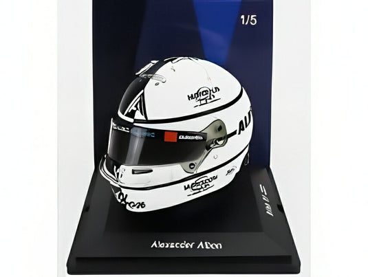 BELL HELMET F1 ヘルメット ウィリアムズ FW45 ウィリアムズ レーシング N 23 アレクサンダー アルボン イギリスGP 2023 ホワイト ブラック/ Spark 1/5 ミニカー