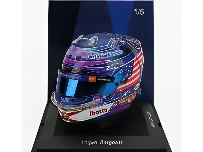 Bell ヘルメット F1 Williams Fw45 チーム Williams Racing 2 Miami GP 2023 Logan Sergeant 5HF115/ Spark 1/5 ミニカー