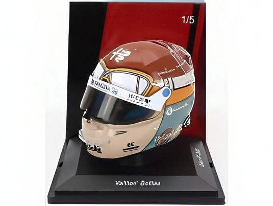 BELL HELMET F1 ヘルメット アルファロメオ C43 ステーク N 77 バルテリ ボッタス モンツァ イタリアGP 2023 レッド ブラック ゴールド/ Spark 1/5 ミニカー