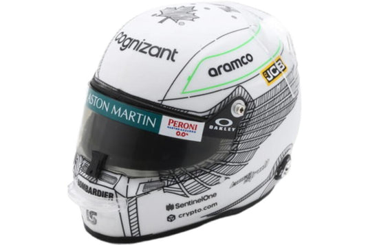 Bell ヘルメット F1 Aston Martin Amr23 チーム Aramco Cognizant 18 Japan GP 2023 Lance Stroll 5HF128/ Spark 1/5 ミニカー