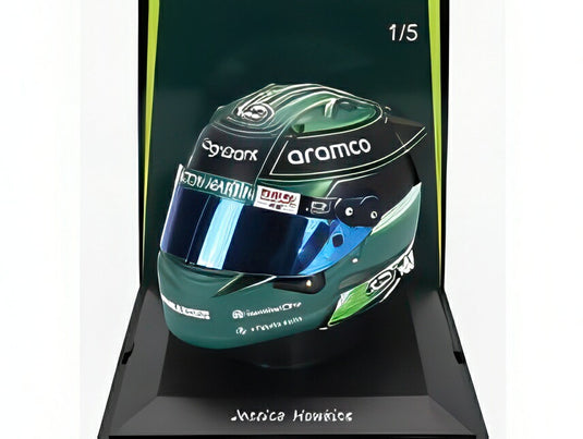 ベルヘルメット - F1 カスコ ヘルメット アストンマーティン AMR23 チーム アラムコ コグニザント No.0 F1テスト 2023 ジェシカ・ホーキンス - グリーン/ Spark 1/5 ミニカー