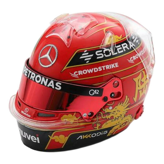 ベル ヘルメット ジョージ・ラッセル メルセデスAMG GP 中国GP 2024 レッド / Spark 1/5 ミニカー