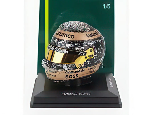Bell ヘルメット F1 Fernando Alonso チーム Aston Martin Aramco Cognizant 14 Mexico GP 2024 5HF176/ Spark 1/5 ミニカー