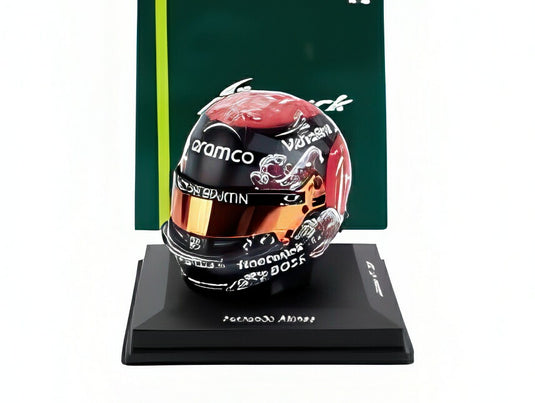 BELL ヘルメット F1 F.アロンソ ASTON MARTIN N14 2024年 日本GP/ Spark 1/5 ミニカー