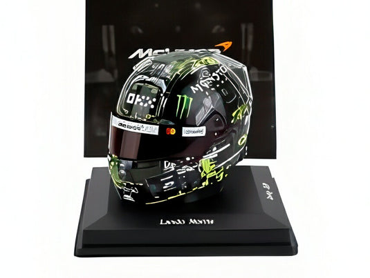 【予約】BELL F1 ヘルメット L.ノリス McLAREN No.4 2025 シーズンテスト ブラック/ Spark 1/5 ミニカー