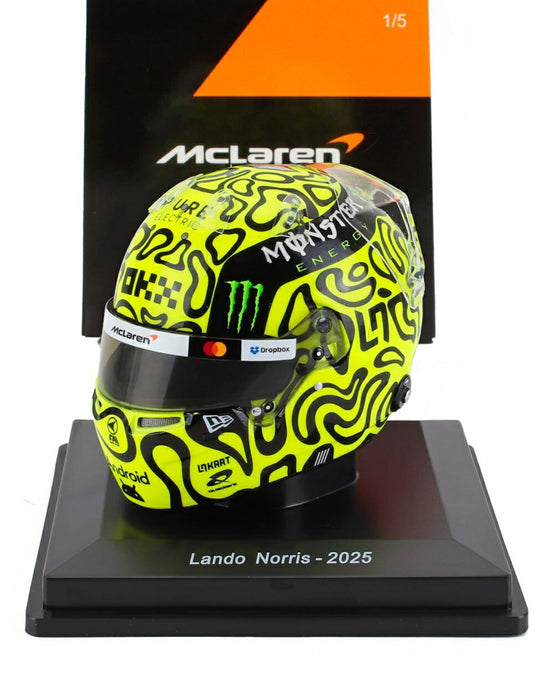 BELL HELMET ヘルメット F1 ランド ノリス チーム マクラーレン N 4 2025 イエロー ブラック/ Spark 1/5 ミニカー