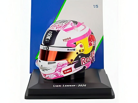 【予約】BELL F1 ヘルメット LIAM LAWSON RED BULL No.30 2025シーズン ピンク/ホワイト/ブルー/ Spark 1/5 ミニカー
