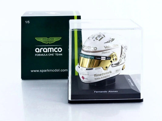 Casqueヘルメット Fernando Alonsoフェルナンド・アロンソ Chineseチャイニーズ GP 2025 / Spark 1/5 ミニカー