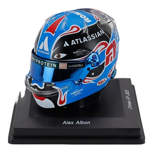 Alex Albon アレックス・アルボン ヘルメット #23 Williams Racing 中国GP 2025 ブルー・ブラック / Spark 1/5 ミニカー