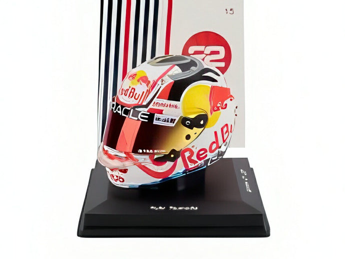 【予約】BELL F1 ヘルメット 角田裕毅 RED BULL No.22 日本GP 2025 ホワイト/イエロー/ブラック/ Spark 1/5 ミニカー