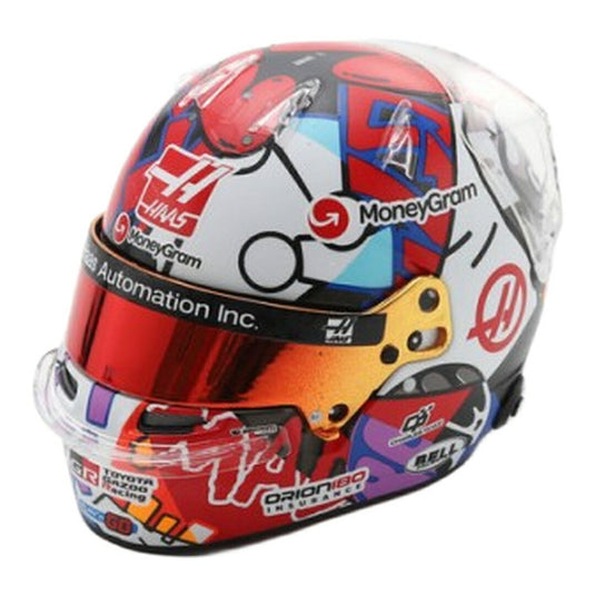 Esteban Ocon ヘルメット MoneyGram Haas F1 Team マイアミGP 2025 / Spark 1/5 ミニカー