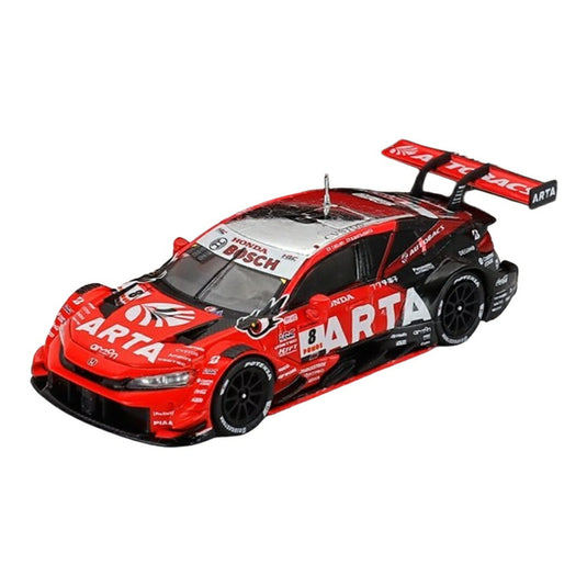 Hondaホンダ CIVIC TYPE R-GT TEAM ARTA MUGEN No.8 SUPER GT 2025 野尻智紀 松下信治 オレンジ ブラック / Spark 1/64 ミニカー