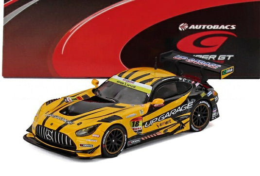MERCEDES BENZ AMG GT3 EVO チームUPGARAGE N18 GT300クラス SUPER GT 2025 小林崇志 野村勇斗 イエローブラック / Spark 1/64 ミニカー