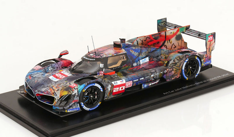 ギャラリービューアに画像をロードする, BMW M Hybrid V8 No.20 ルマン24時間 Art Car Julie Mehretu Frijns Rast van der Linde 2024 ケース付 BMW特別モデル/ Spark 1/18 ミニカー
