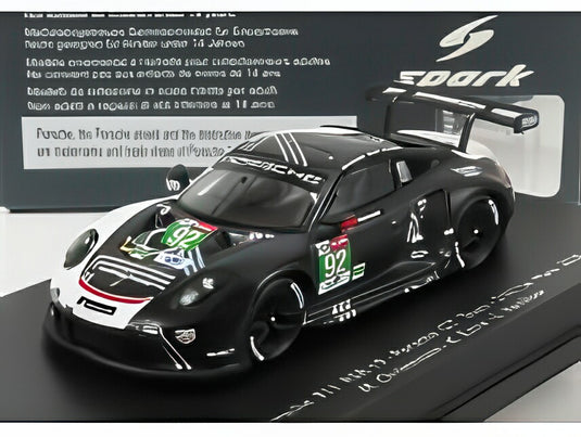 PORSCHE 911 991-2 RSR チームポルシェGT N92 24hルマン 2020 ブラック/ Spark 1/87 ミニカー