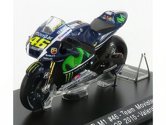 YAMAHA YZRM1 TEAM YAMAHA FACTORY RACING N 46 WINNER MOTOGP ASSEN 2015 VALENTINO ROSSI BLUE MET WHITE/SPARK-MODEL 1/43ミニカー