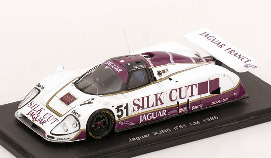 Jaguarジャガー XJR6 No 51 24h Le Mansル・マン 1986 Silk Cut Warwick/Cheever/Schlesser / Spark 1/43 ミニカー