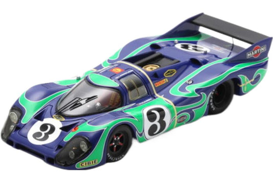 Porsche 917Lh 4.5L チーム Martini Racing International 3 2位 24H Le Mans 1970 G Larrousse W Kauhsen Blue Green S0928/ Spark 1/43 ミニカー