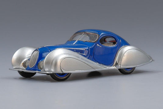 Talbot Lago T150C SS Teardrop Coupe Figoni & Fallaci 1937 ブルーシルバー/ Spark 1/43 ミニカー