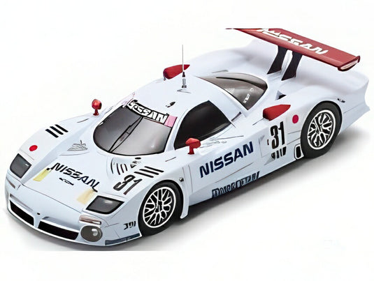 NISSAN R390 GT1 テスト ルマン24時間 1998 ホワイト/ Spark 1/43 ミニカー