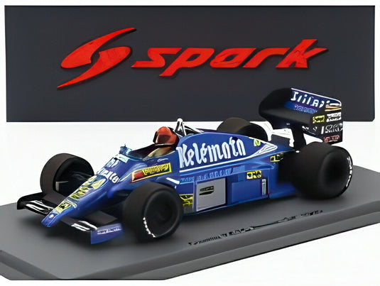 OSELLA F1 FA1G N 24 イギリスGP 1985 ピエルカルロ・ギンザーニ ブルー ブラック/Spark 1/43ミニカー