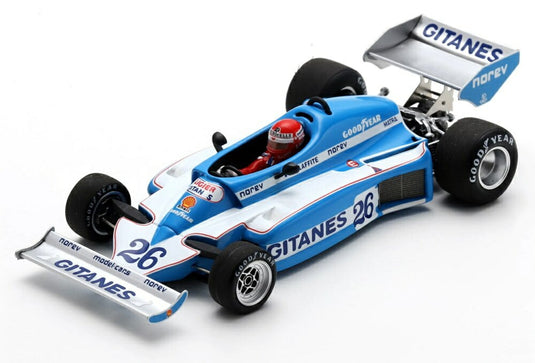 【予約】LIGIER F1 JS7 GITANES N 26 テスト ザントフォールト 1977 N.ラウダ ブルーホワイト/ Spark 1/43 ミニカー