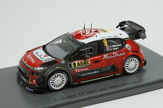 Citroen C3 WRC ラリードイツ 2017 2位 A.Mikkelsen A.Jaeger/ Spark 1/43 ミニカー