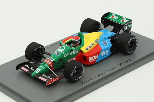 Benetton B188 20号車 フランスGP 1989 Emanuele Pirro/ Spark 1/43 ミニカー