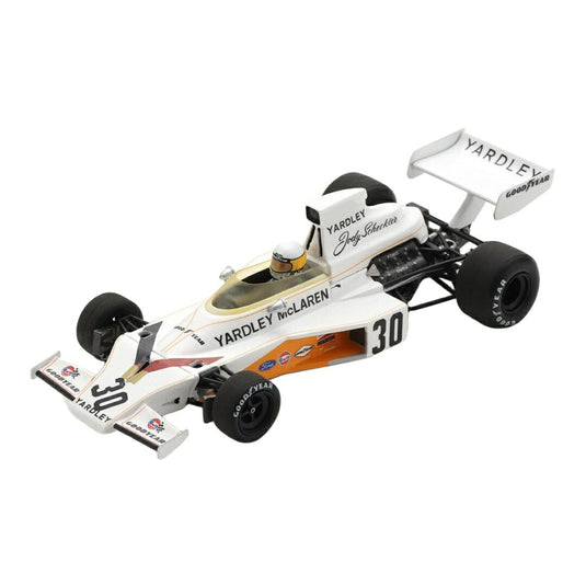 マクラーレン M23 #30 イギリスGP 1973 ホワイト ジョディ・シェクター / Spark 1/43 ミニカー