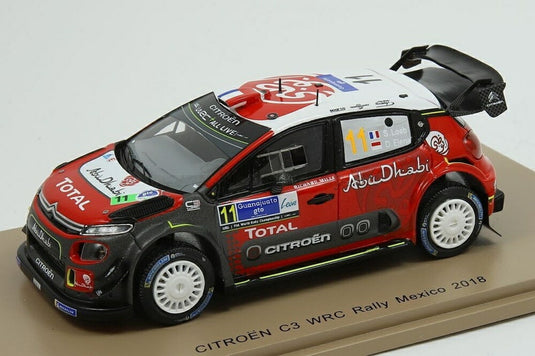Citroen C3 WRC Citroen Total Abu Dhabi WRT 11号車 ラリーメキシコ 2018 S.Loeb D.Elena/ Spark 1/43 ミニカー