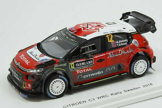 Citroen C3 WRC Citroen Total Abu Dhabi WRT 12号車 ラリースウェーデン 2018/ Spark 1/43 ミニカー