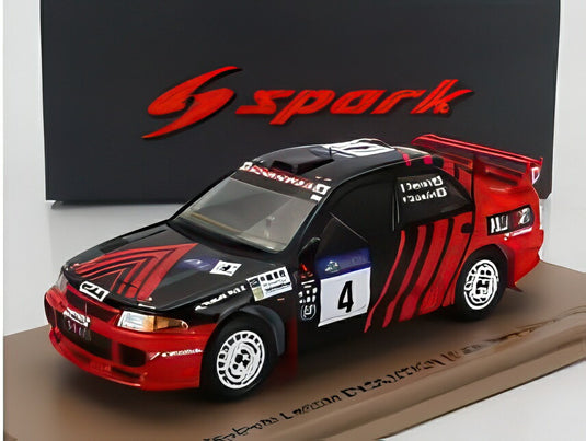 MITSUBISHI ランサー エボリューション III N 4 片岡良宏 林訓偉 ラリー チャイナ 1997 レッド ブラック/ Spark 1/43 ミニカー