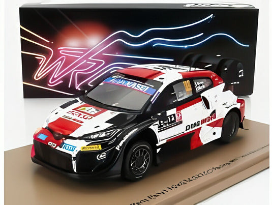 トヨタ - ヤリス GR ラリー1 チーム トヨタ ガズーレーシング WRT No.33 2022年 ラリー・サファリ ケニア2位 E.エバンス - S.マーティン - ホワイト レッド/ Spark 1/43 ミニカー