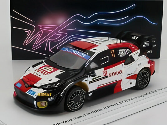 TOYOTA ヤリス GR ハイブリッド ラリー1 トヨタ ガズー レーシング WRT N 17 セバスチャン オジエ ヴィンセント ランダイス 2位 ラリー ジャパン 2023 ホワイト レッド ブラック/ Spark 1/43 ミニカー