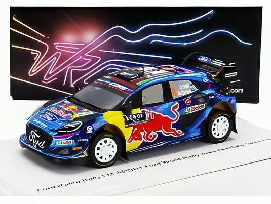 フォードイングランド - プマラリー1 チームフォードワールドラリーMスポーツ N8 サファリラリー2023 6位 オット・タナク - マーティン・ヤルヴェオヤ - ブルーイエローレッド  / Spark 1/43 ミニカー