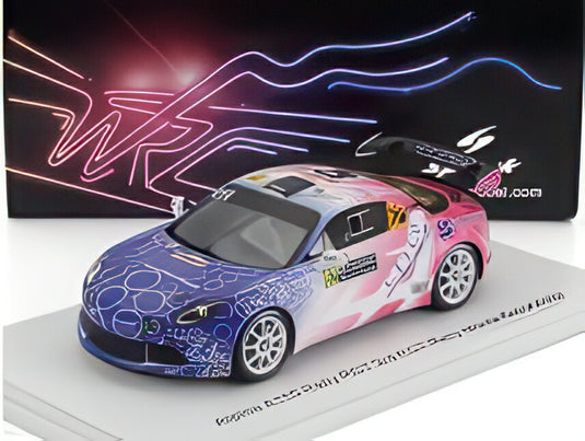 RENAULT ALPINE A110 RGT チーム コード レーシング デベロップメント N 62 RGT ラリー モンテカルロ 2024 クリストフ・ベラール クリストフ・ベルナボ ブルー ホワイト ピンク/ Spark 1/43 ミニカー