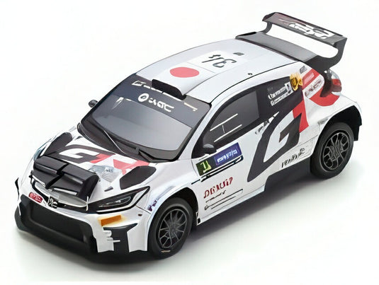 【予約】TOYOTA ヤリス GR ラリー2 GAZOO RACING No.34 2024 ラリースウェーデン 山本悠紀 ホワイト/ Spark 1/43 ミニカー