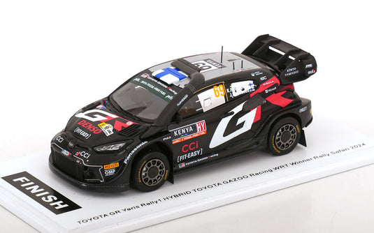 Toyota GR ヤリス ラリー1 ハイブリッド 優勝 WRTラリーサファリ Rovanpera/Halttunen 2024/ Spark 1/43 ミニカー