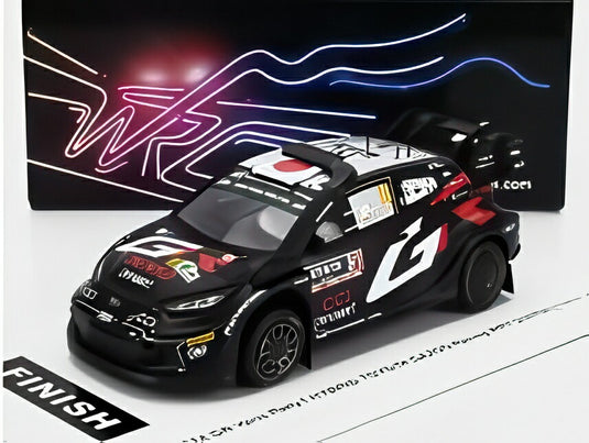 トヨタ ヤリス GR ラリー1 ハイブリッド チーム トヨタ ガズー レーシング WRT N 18 2位 ラリー サファリ 2024 勝田貴元 アーロン ジョンストン ブラック/ Spark 1/43 ミニカー
