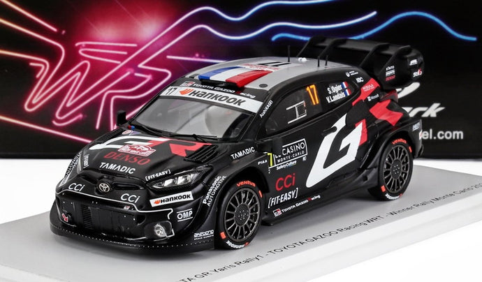 【予約】TOYOTA YARIS GR RALLY1 HYBRID チーム TOYOTA GAZOO RACING WRT 17号車 2025年 ラリー モンテカルロ 優勝 S.OGIER V.LANDAIS ブラック/ Spark 1/43 ミニカー