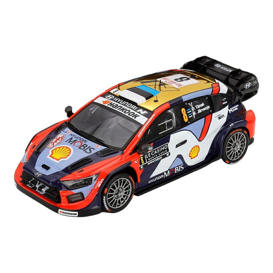 Hyundaiヒョンデ i20N Rally1 No.8 O.Tanak M.Jarveoja ラリーモンテカルロ 2025 ブルー レッド / Spark 1/43 ミニカー