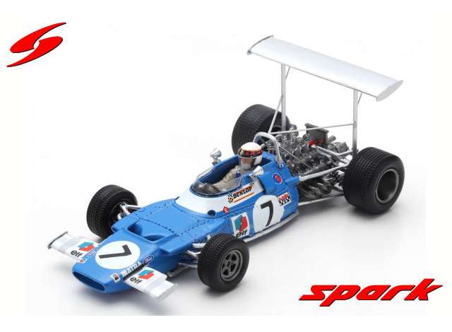 1969 マトラ MS80 #7 ジャッキー・スチュワート スペインGP優勝 ブルー／ホワイト/ Spark  1/43 ミニカー