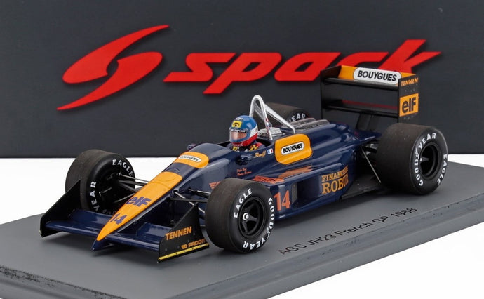 【予約】AGS F1 JH23 N14 フランスGP 1988 フィリップストレイフ ブルーイエロー/ Spark 1/43 ミニカー